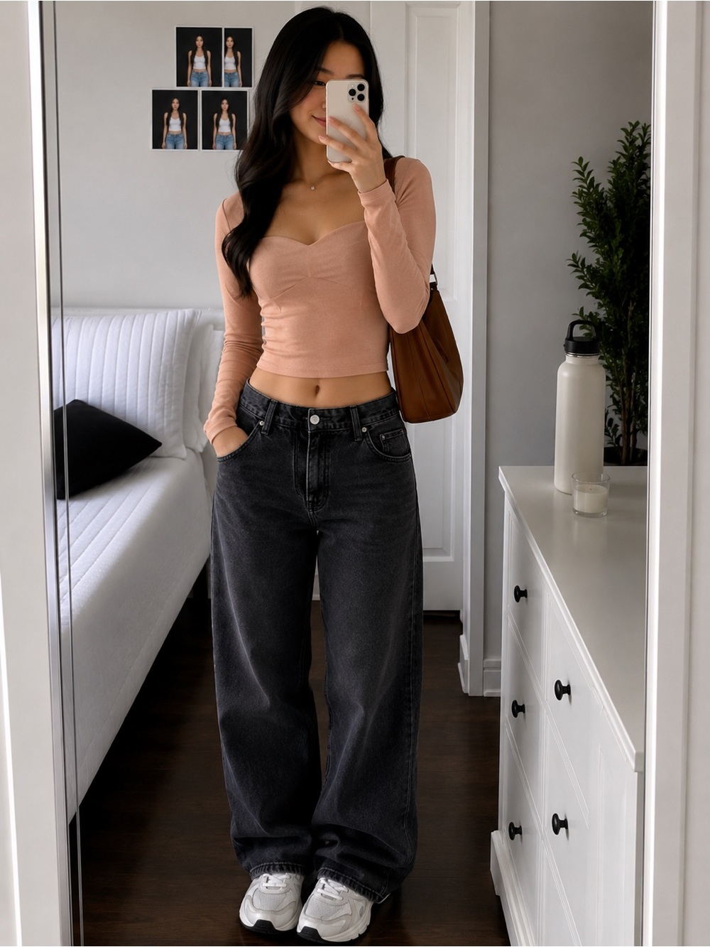 Free Long Sleeve Top - Peach